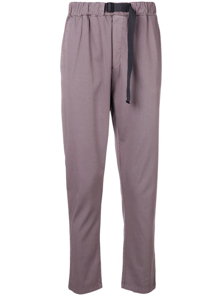 Low Brand Tapered Dropped Crotch Trousers - Pink & Purple