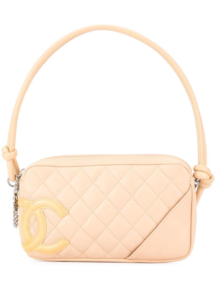Chanel Vintage Quilted Cambon Line Hand Bag - Neutrals