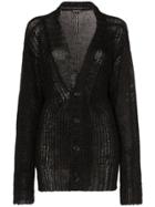 Ann Demeulemeester Loose Fit Knitted Cardigan - Black