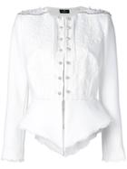 Elisabetta Franchi Embroidered Fitted Jacket - White