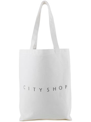 Cityshop Cityshop Tote Bag, Women's, White, Canvas