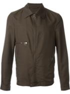 Lanvin Zipped Up Jacket, Men's, Size: 48, Brown, Polyamide/viscose/wool