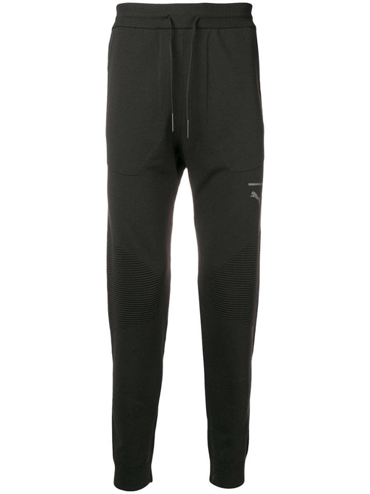 Puma Ribbed Track Pants - Black