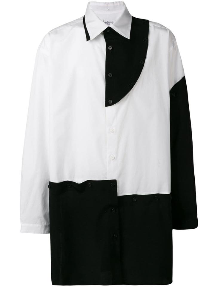 Yohji Yamamoto Contrast Patchwork Shirt - White