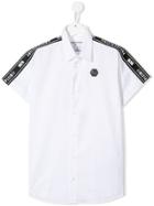 Philipp Plein Junior Contrast Logo Polo Shirt - White