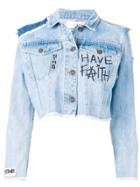 Faith Connexion Cropped Jacket - Blue