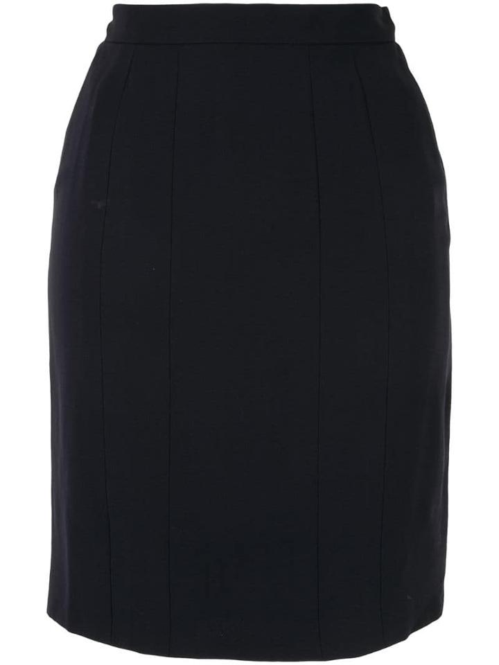 Chanel Pre-owned Pencil Skirt - Blue