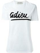 Être Cécile - Adieu Print T-shirt - Women - Cotton - Xs, White, Cotton