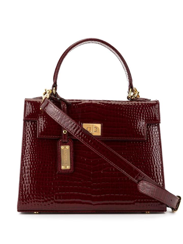 Sandra J Sophie Croc-effect Tote - Red