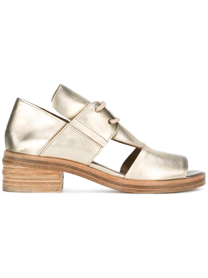 Marsèll Cut-out Lace-up Shoes - Metallic