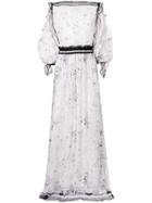 Ermanno Scervino Floral Print Maxi Dress - White