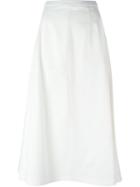 T By Alexander Wang A-line Midi Skirt, Women's, Size: Small, White, Cotton