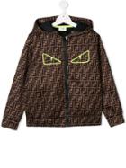 Fendi Kids Teen Monster Eyes Jacket - Brown