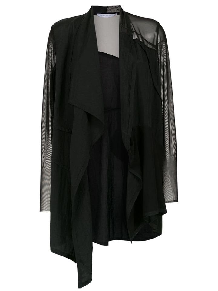 Mara Mac Sheer Coat - Black