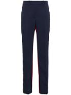 Calvin Klein 205w39nyc Contrast Panel Straight Wool Trousers - Blue