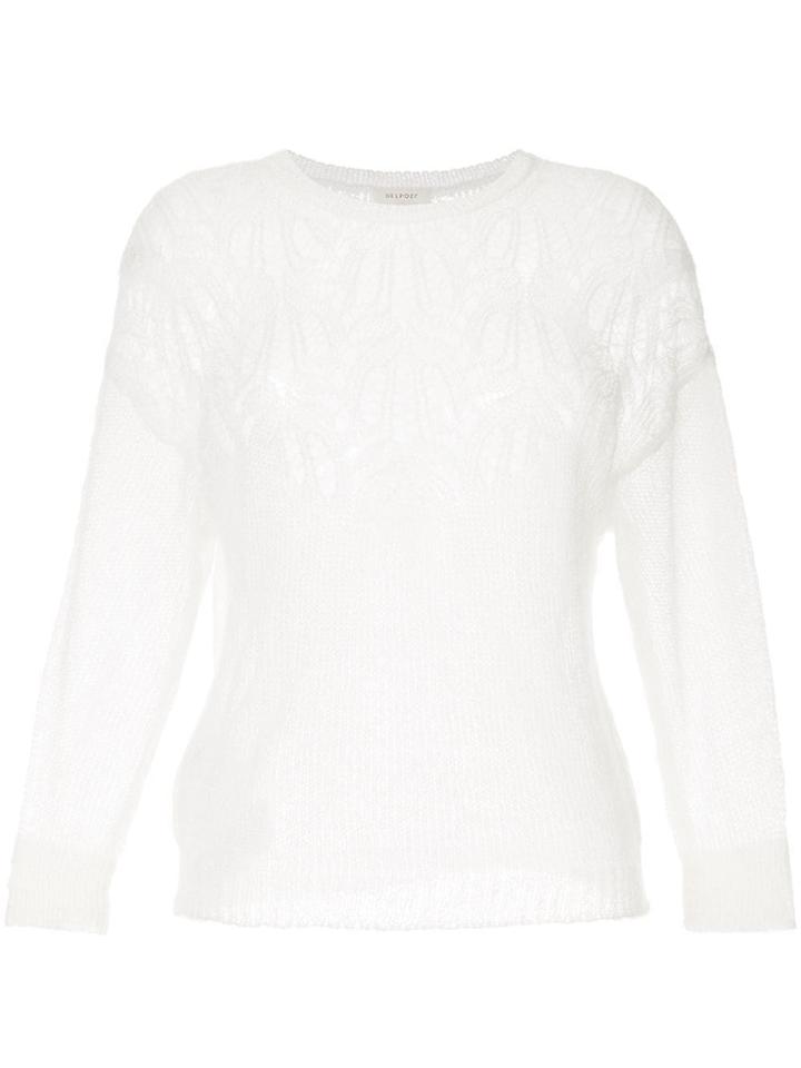 Delpozo Mesh Knit Jumper - White