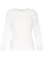 Delpozo Mesh Knit Jumper - White