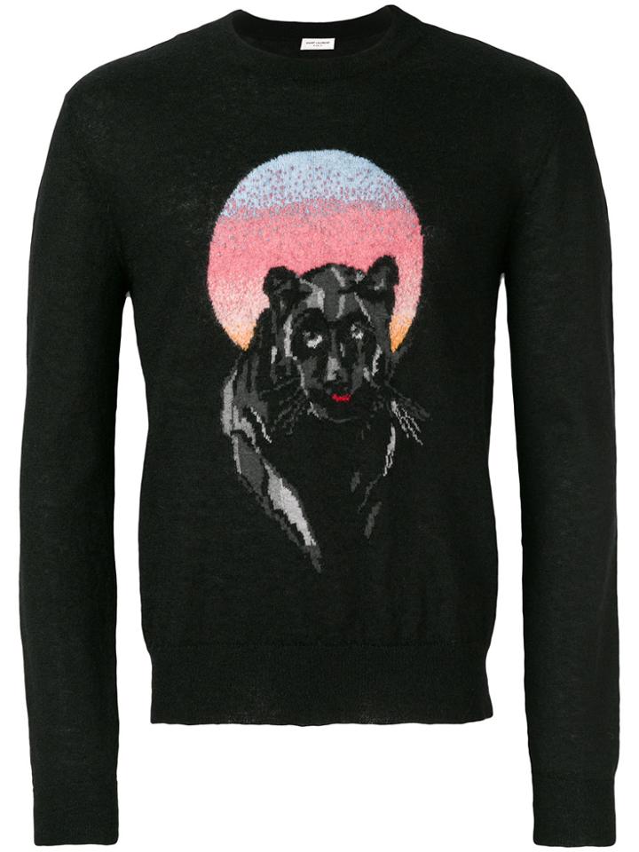 Saint Laurent Panther Sweater - Black