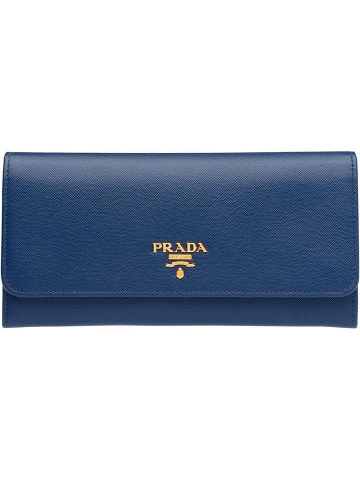 Prada Continental Cardholder Wallet - F0016 Bluette