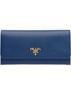 Prada Continental Cardholder Wallet - F0016 Bluette