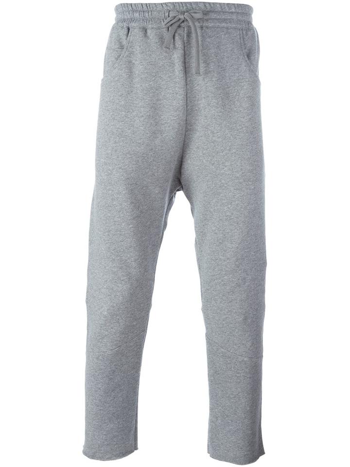 Amen Cropped Track Pants, Men's, Size: 50, Grey, Cotton