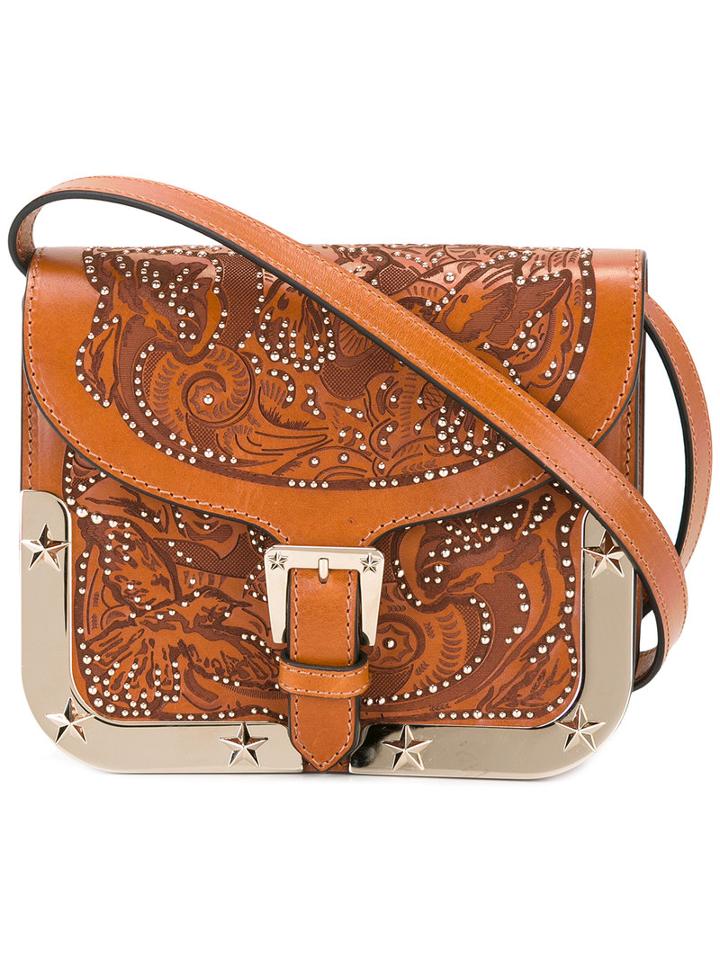 Red Valentino - Studded Shoulder Bag - Women - Calf Leather - One Size, Brown, Calf Leather