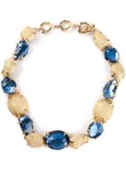 Yves Saint Laurent Vintage Crystal Embellished Necklace - Metallic