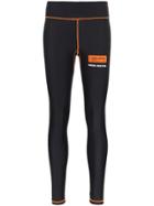Heron Preston High Waist Contrast Stitch Leggings - Black