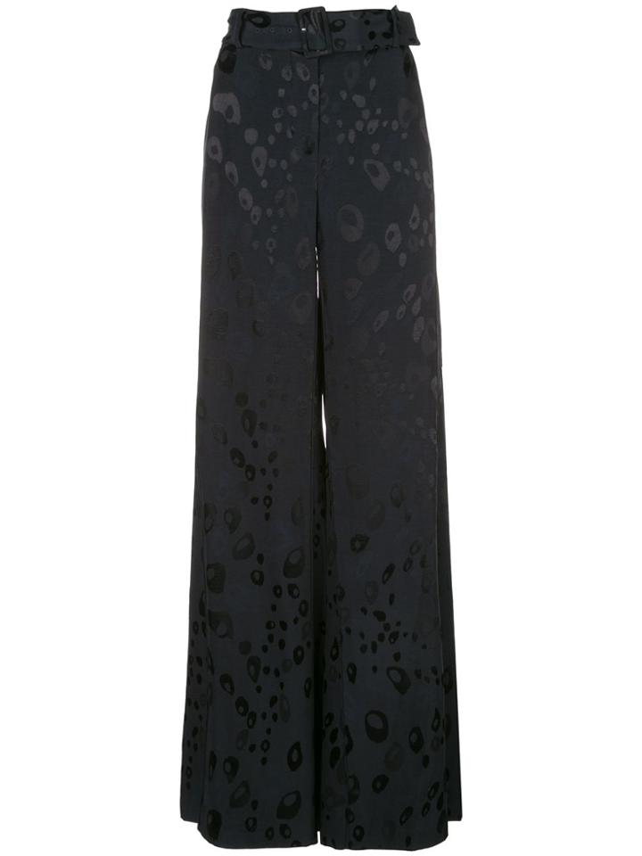 Alexis High Waisted Wide Leg Trousers - Blue