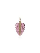 Jacquie Aiche 14kt Yellow Gold Tourmaline Leaf Pendant - Pink