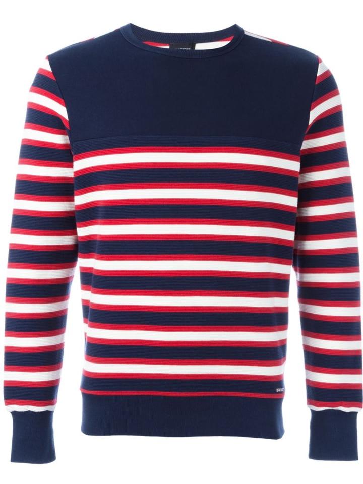 Diesel Striped Sweater, Men's, Size: Medium, Cotton