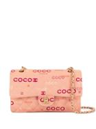 Chanel Pre-owned Quilted Cc Double Flap Chain Shoulder Bag - Pink