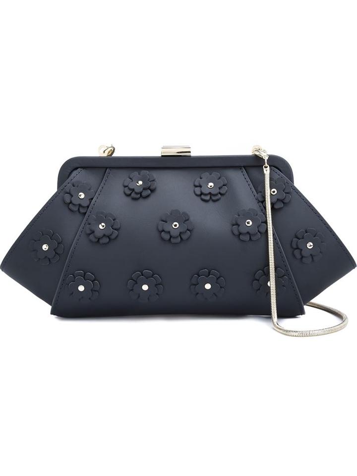 Zac Zac Posen Floral Appliqué 'posen' Clutch