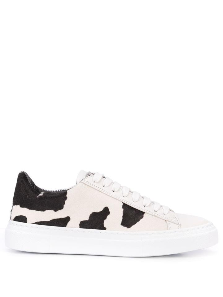 Fabiana Filippi Cow Print Low-top Sneakers - White