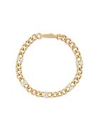 Jemma Wynne 18kt Gold And Diamond Link Chain Bracelet - Metallic