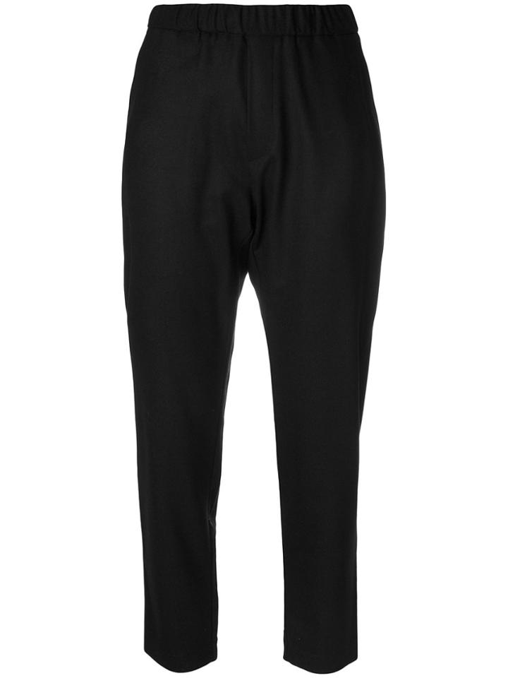 Barena Classic Cropped Trousers - Black