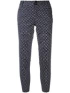 Steffen Schraut Polka Dot Cropped Trousers, Women's, Size: 38, Blue, Cotton/spandex/elastane