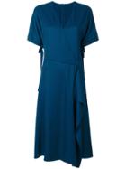 Cédric Charlier Classic Wrap Dress - Blue