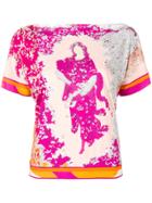 Emilio Pucci Floral Print Shortsleeved Blouse - Multicolour