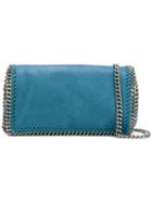 Stella Mccartney Chain Detail Cross Body Bag, Women's, Blue, Polyester