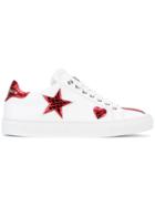 Philipp Plein Heart Patch Low Top Sneakers - White