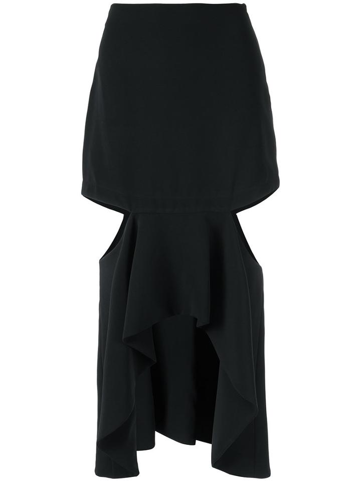 Olympiah - Midi Cut Out Skirt - Women - Polyester/spandex/elastane - 40, Black, Polyester/spandex/elastane