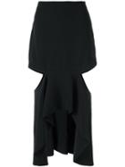 Olympiah - Midi Cut Out Skirt - Women - Polyester/spandex/elastane - 40, Black, Polyester/spandex/elastane