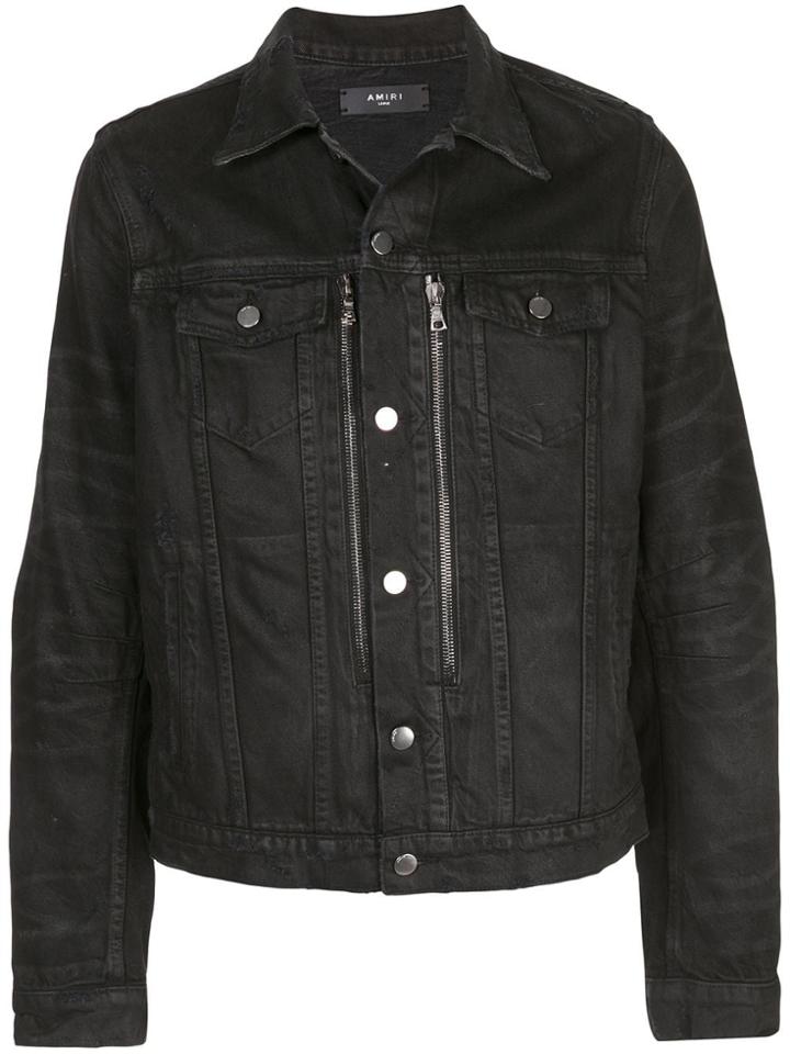 Amiri Faded Denim Jacket - Black