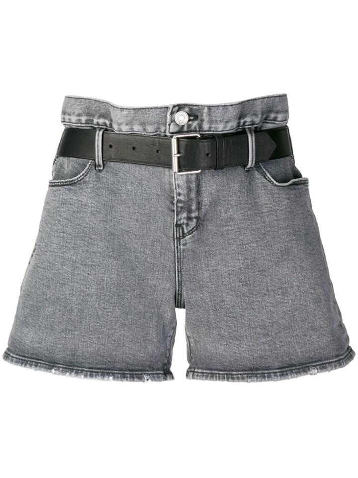 Rta Koko Denim Shorts - Grey