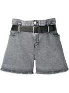 Rta Koko Denim Shorts - Grey