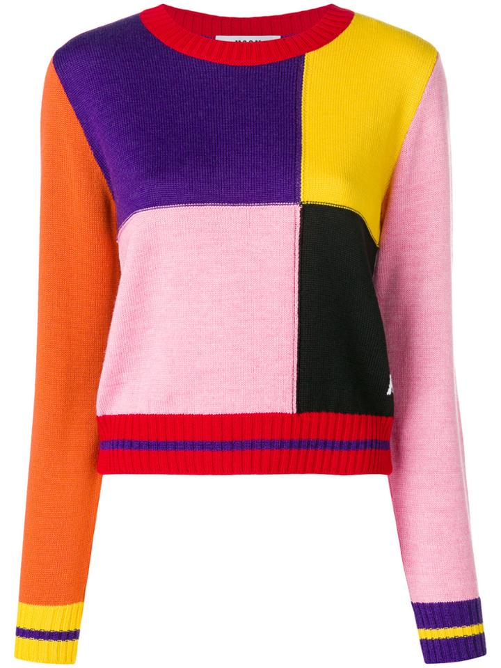 Msgm Colour Block Jumper - Multicolour