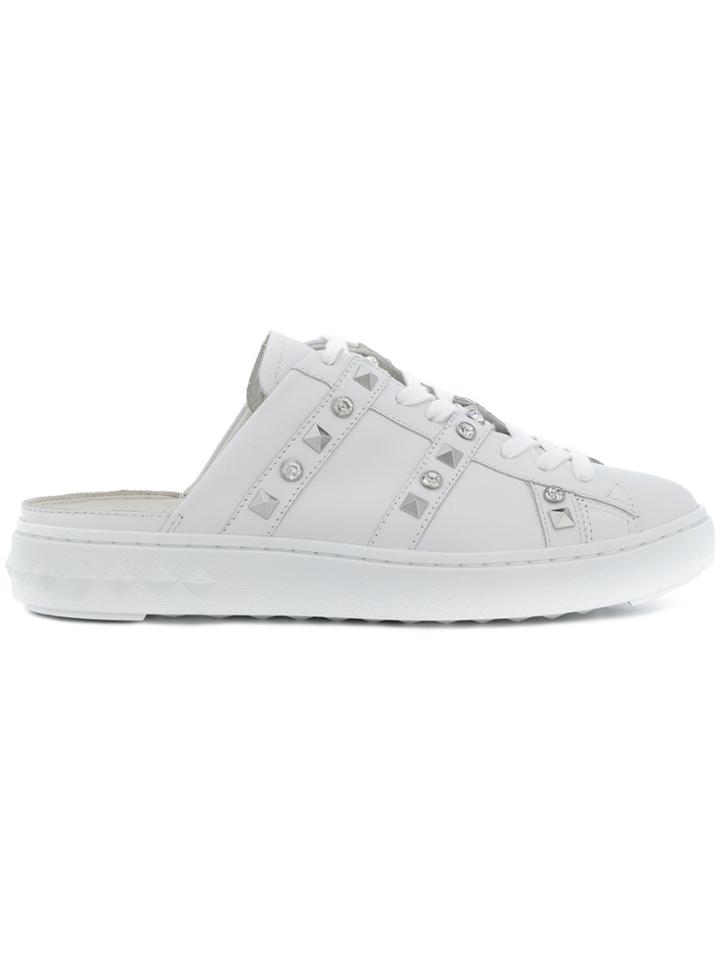 Ash Studded Mule Sneakers - White