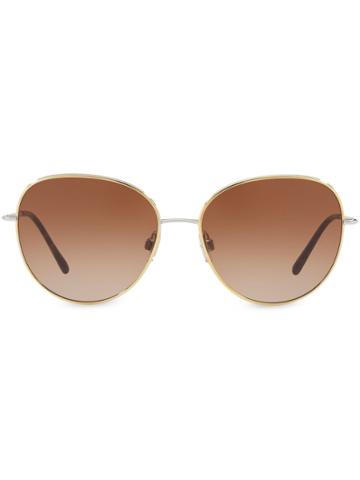 Dolce & Gabbana Eyewear Aviator-frame Sunglasses - Gold