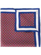 Gucci Geometric Print Pocket Square, Men's, Red, Silk